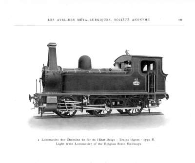<b>Locomotive des Chemins de fer de l'Etat Belge</b><br>Trains légers<br>Type 11